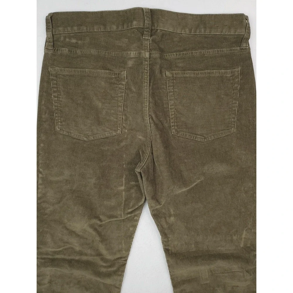 J.Crew Pants Mens 33x32 Green Oarsman 770 Straight Corduroy Chino Cords Stretch